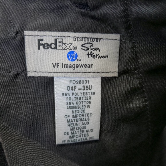 FedEx Stan Herman Womens Reflective Uniform Pants Blue Size 04P-35U Pockets - Picture 11 of 11
